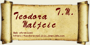 Teodora Maljčić vizit kartica